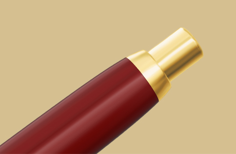 Bouton poussoir stylo fintion dorée