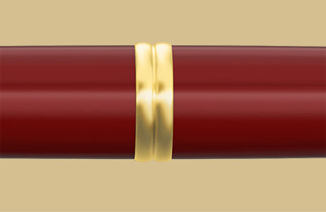 Bague stylo fintion dorée